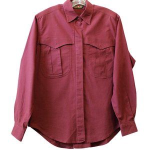 Outback Red, Size M, Deep Burgundy Long Sleeve Shirt